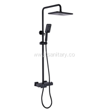 Square Black Piano Keys Thermostatic Shower For Bath